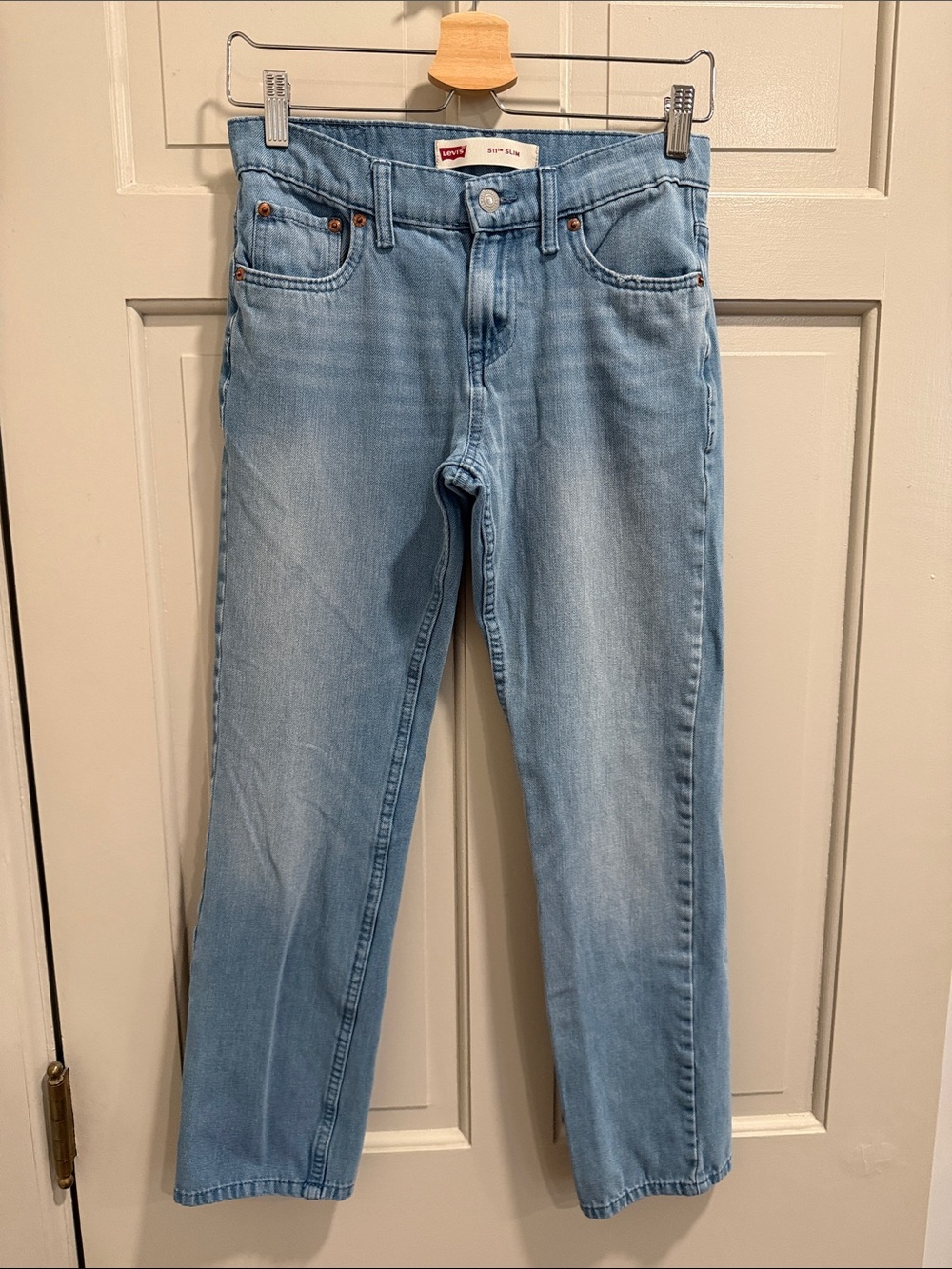 Levi's 511 Slim Light Blue Straight-Leg Jeans Size 14